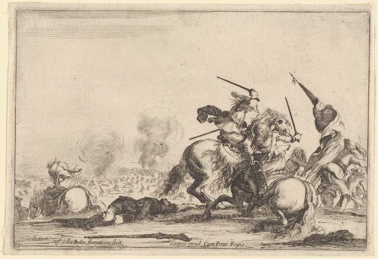 Art Print : Une escarmouche, 1601-1700 - Vintage Wall Art