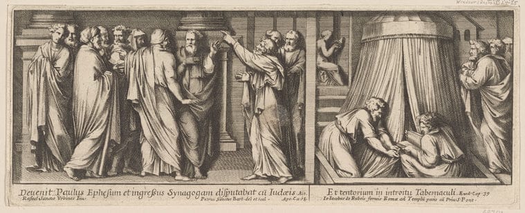 Art Print : Raphael's Tapestries in The Sistine Chapel, 1650-1670 - Vintage Wall Art V1