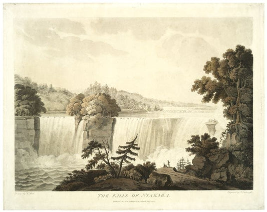 Art Print : 1805, The Falls of Niagara. - Vintage Wall Art