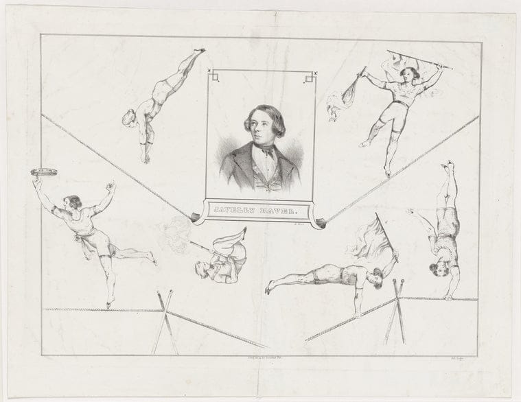 Art Print : [Rope Dancing], 1800 - Vintage Wall Art