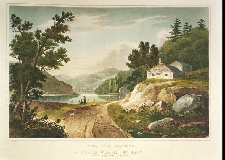 Art Print : 1820, View Near Fishkill. - Vintage Wall Art
