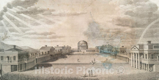 Art Print : 1826, University of Virginia. - Vintage Wall Art