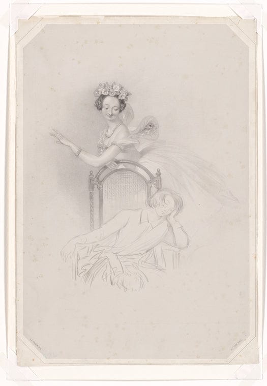 Art Print : Souvenir d'adieu de Marie Taglioni, 1800 - Vintage Wall Art
