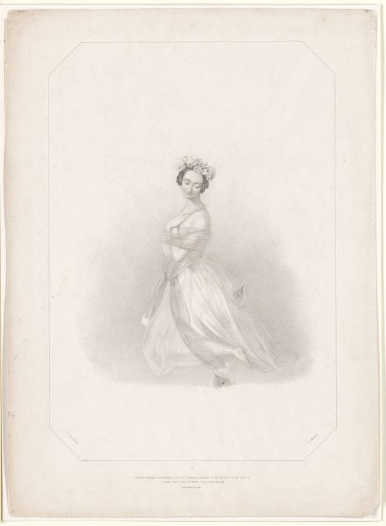 Art Print : Souvenir d'adieu de Marie Taglioni, 1780 - Vintage Wall Art V1