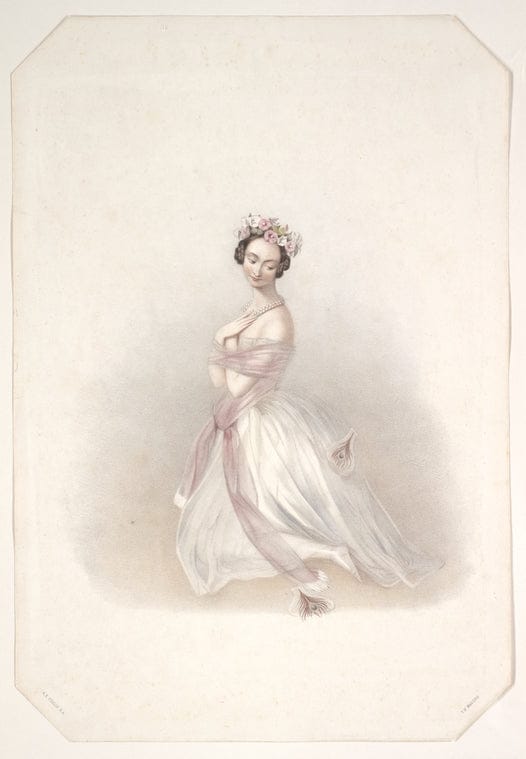 Art Print : Souvenir d'adieu de Marie Taglioni, 1780 - Vintage Wall Art V2