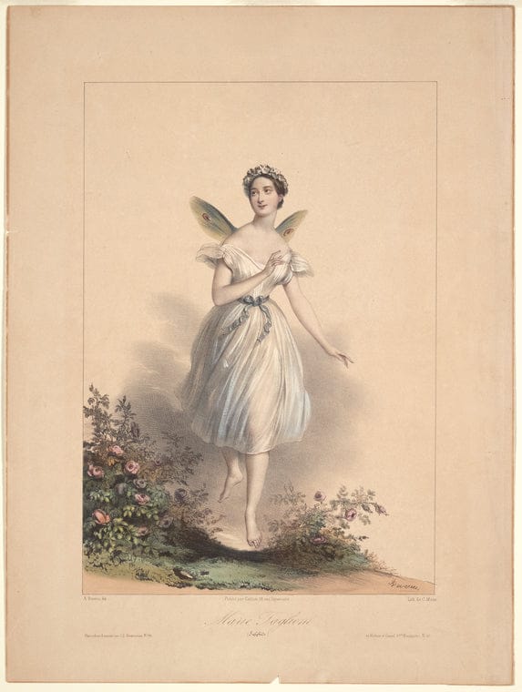 Art Print : Marie Taglioni (Sylphide), 1785 - Vintage Wall Art