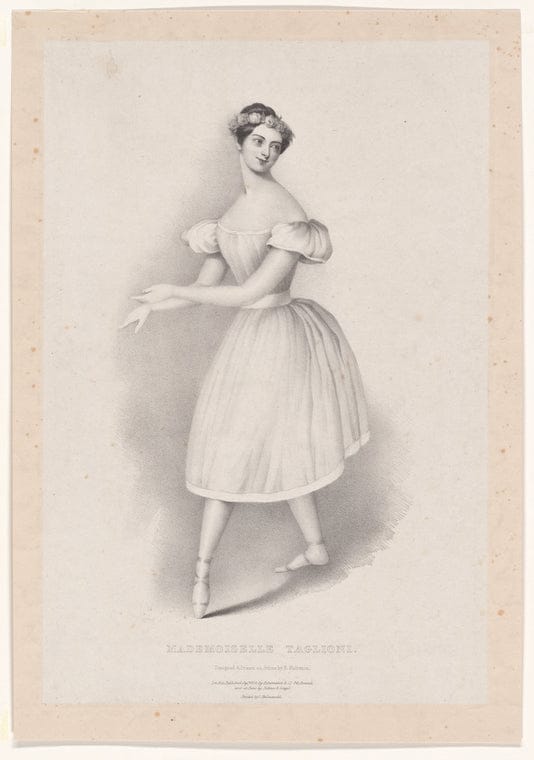 Art Print : Mademoiselle Taglioni, 1803 - Vintage Wall Art
