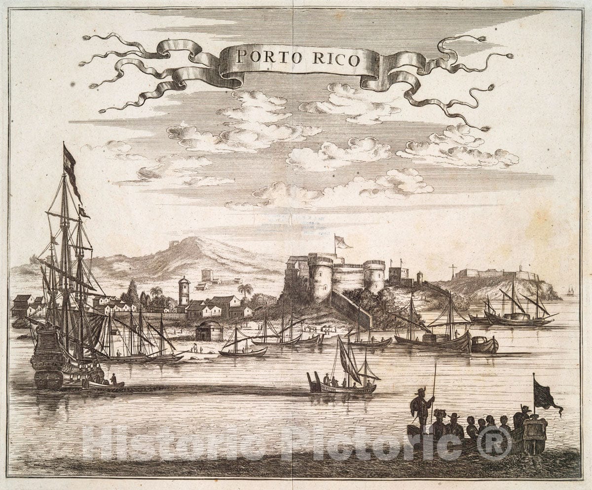 Art Print : 1671, Porto Rico [San Juan]. - Vintage Wall Art