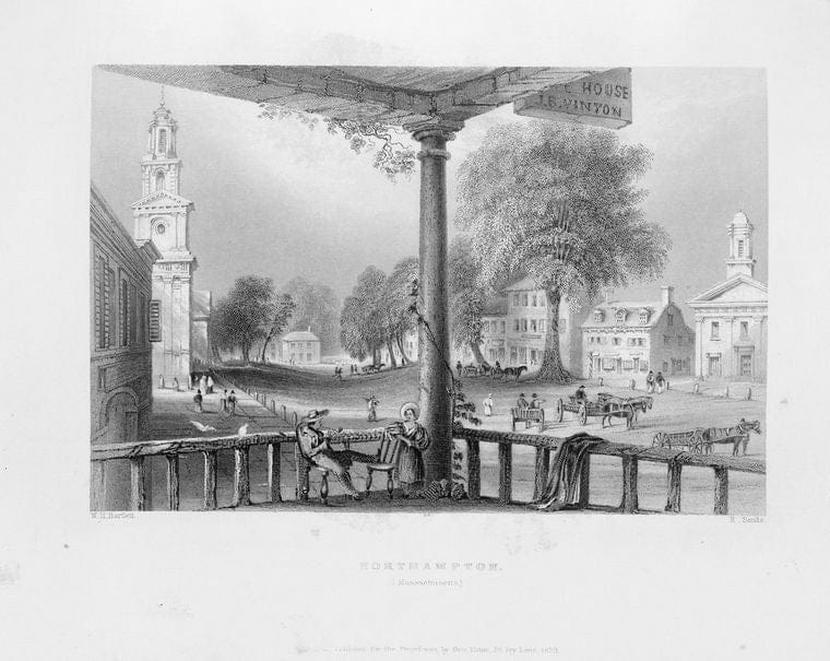 Art Print : 1840, Northampton (Massachusetts.) - Vintage Wall Art