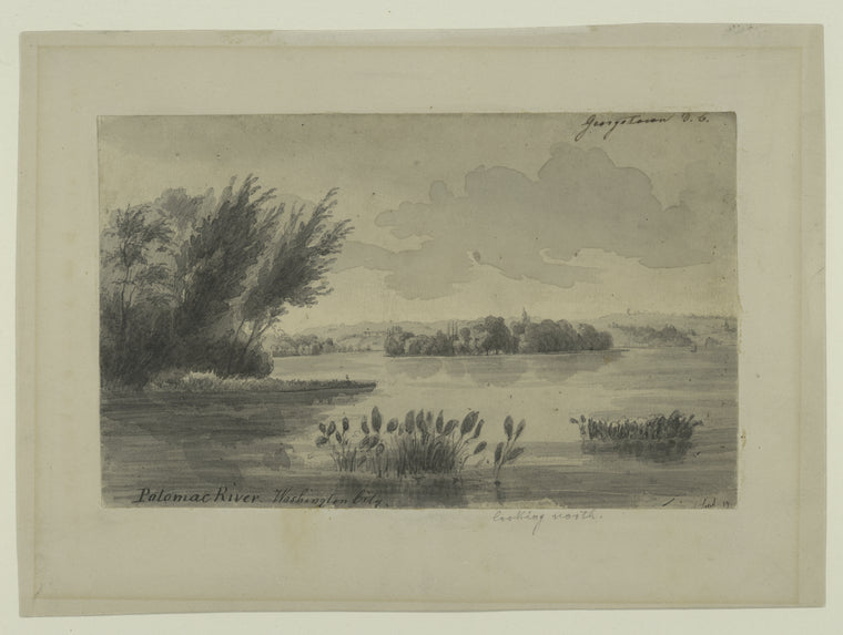 Art Print : 1839, Potomac River. Washington City. Sept. 39. - Vintage Wall Art