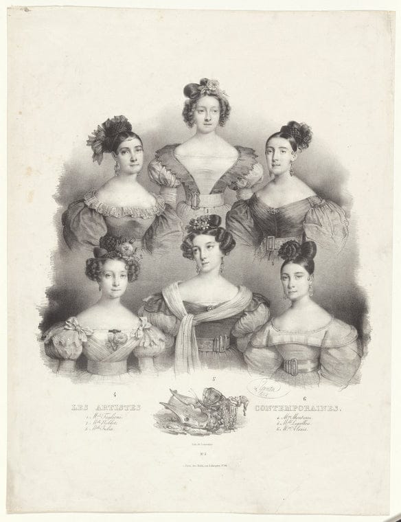 Art Print : Les Artistes contemporaines, 1807 - Vintage Wall Art