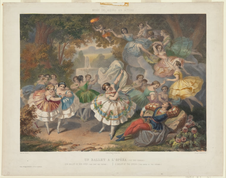 Art Print : Un Ballet a l'Opera (Pas des songes), 1830 - Vintage Wall Art