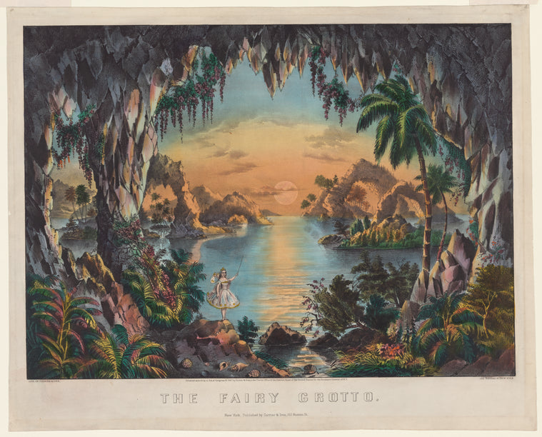 Art Print : The Fairy Grotto, 1867 - Vintage Wall Art