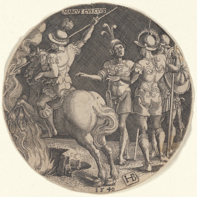 Art Print : Marcolfa Shows Cacasenno a Horse, 1701-1800 - Vintage Wall Art