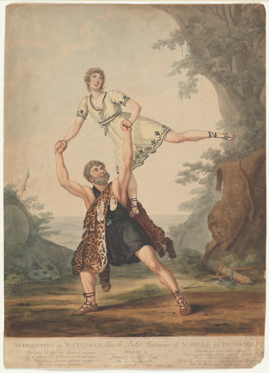 Art Print : M. Deshayes et M. d'Egville, Dans le Ballet Pantomime d'Achille et Deidamie, 1772 - Vintage Wall Art