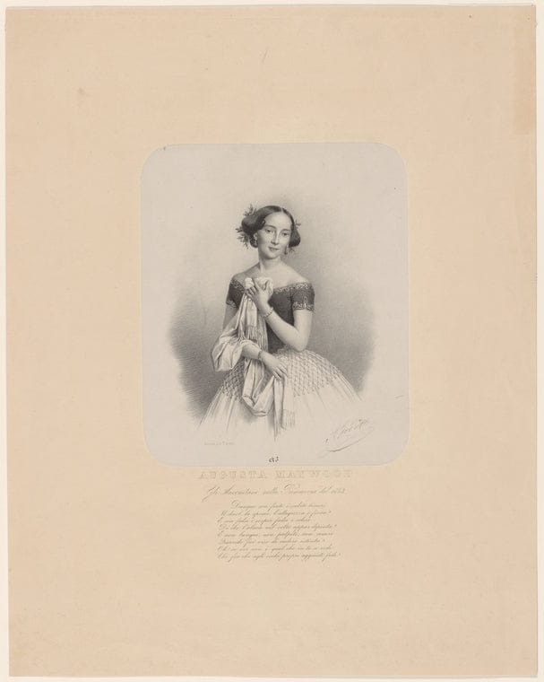 Art Print : Augusta Maywood, 1853 - Vintage Wall Art