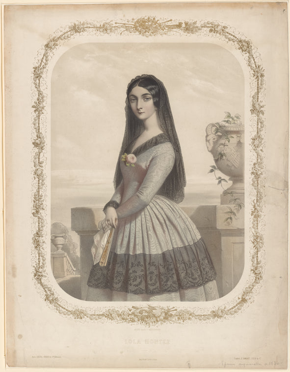 Art Print : Lola Montez, 1840 - Vintage Wall Art