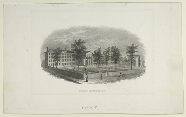 Art Print : 1858, Brown University. - Vintage Wall Art