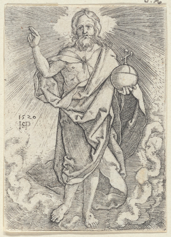 Art Print : Christ The Saviour, 1520 - Vintage Wall Art