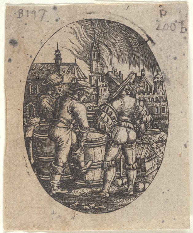 Art Print : Guarding The Powder Kegs, 1501-1600 - Vintage Wall Art