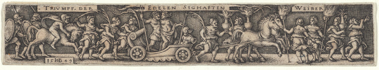 Art Print : Triumphal Procession with Inscription, 1549 - Vintage Wall Art