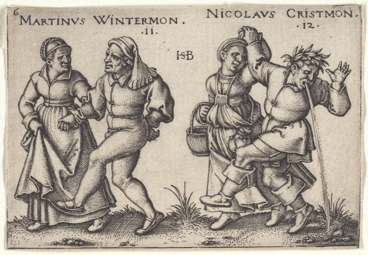 Art Print : November and December, 1500 - Vintage Wall Art
