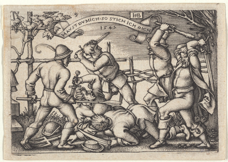 Art Print : Peasants' Brawl, 1546-1547 - Vintage Wall Art