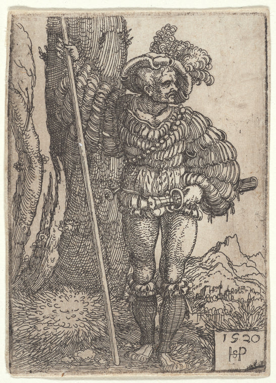 Art Print : Foot-Soldier, 1520 - Vintage Wall Art