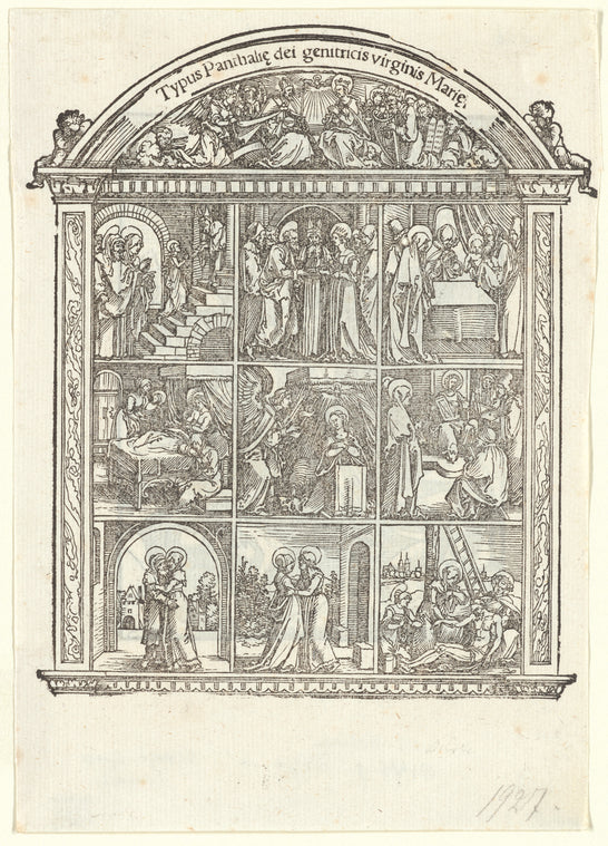 Art Print : The Life of The Virgin [Beham, Recto], 1531 - Vintage Wall Art