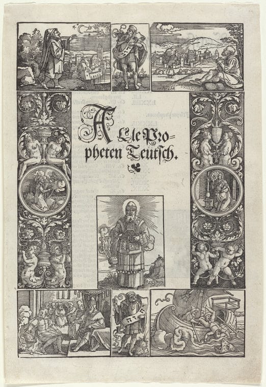 Art Print : Tischdecke auf dem Portraitbilde des Erzbischofs Warham von Canterbury von Hans Holbein, 1527, 1843 - Vintage Wall Art