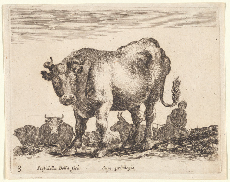 Art Print : Un bAuf allant a Gauche, 1601-1700 - Vintage Wall Art