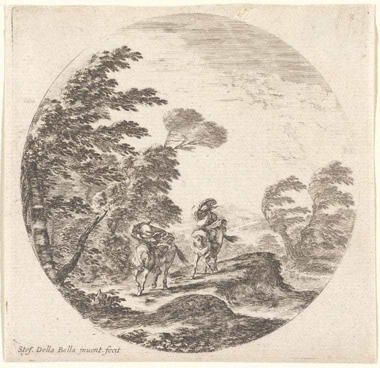 Art Print : Le Coup de Vent Dans la foret, 1601-1700 - Vintage Wall Art