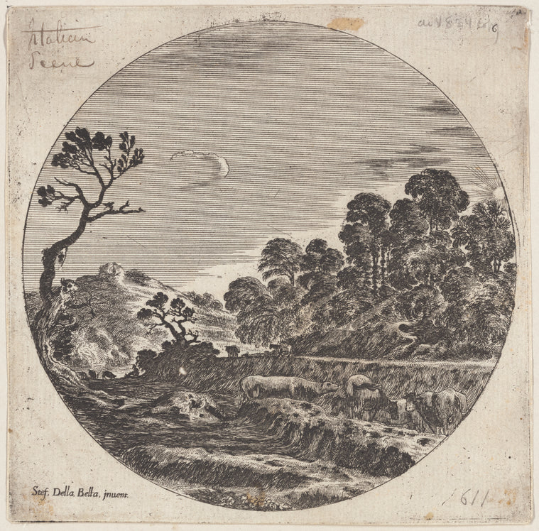 Art Print : Les Vaches qui paissent Dans le vallon, 1601-1700 - Vintage Wall Art V2