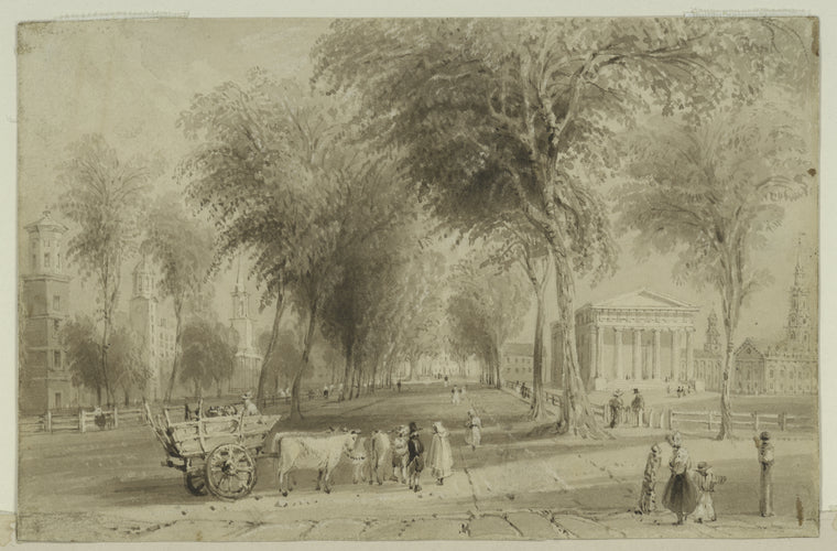 Art Print : 1836, Yale College. - Vintage Wall Art