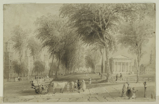 Art Print : 1836, Yale College. - Vintage Wall Art