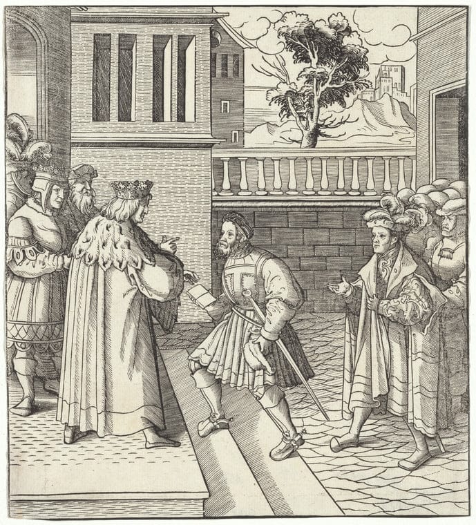 Art Print : A Message from The White King to The 'Red and White' and The Black King, 1514-1516 - Vintage Wall Art