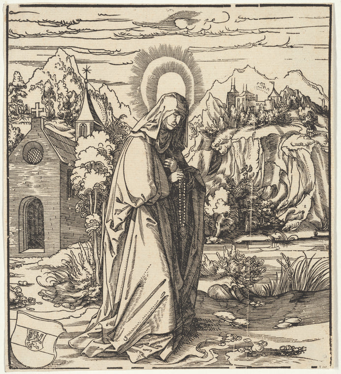 Art Print : St. Plectrudis, 1510 - Vintage Wall Art