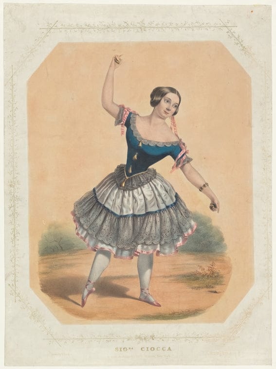 Art Print : Sig'ra Ciocca Nell' Andalusa (Park Theatre, New York), 1847 - Vintage Wall Art