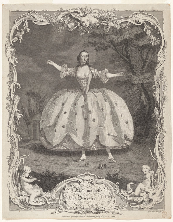 Art Print : Mademoiselle Auretti, 1745 - Vintage Wall Art