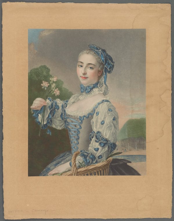Art Print : [La Camargo, Dame de la Cour de Louis XV], 1685 - Vintage Wall Art