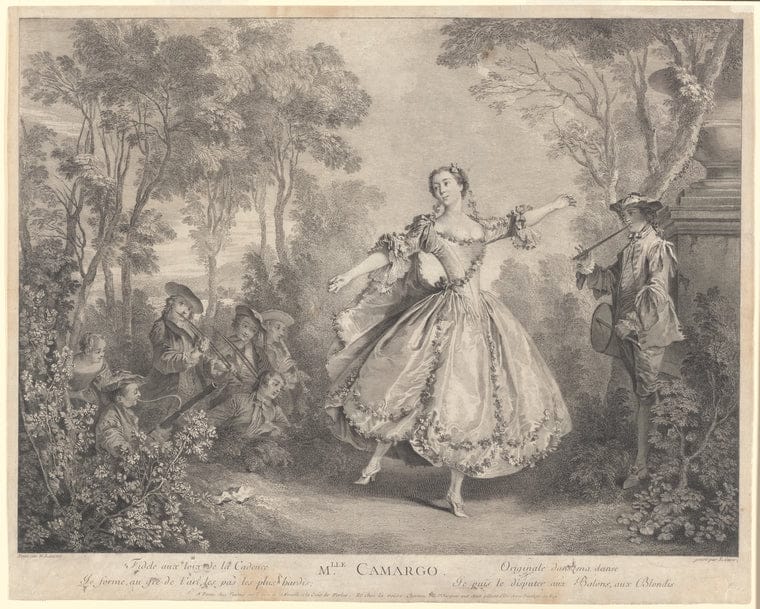 Art Print : Mlle. Camargo, 1699 - Vintage Wall Art