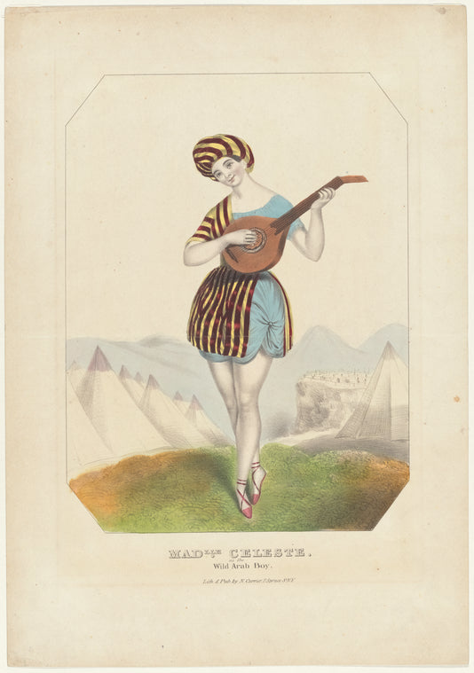 Art Print : Maddle Celeste as The Wild Arab boy, 1813 - Vintage Wall Art