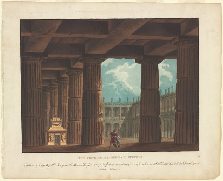 Art Print : Atrio contiguo alla reggia di Ceruone, 1777 - Vintage Wall Art
