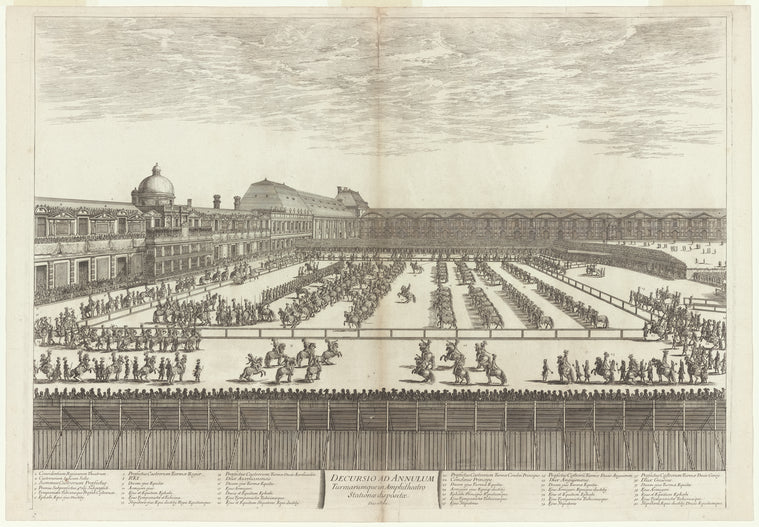 Art Print : Decurso ad Annulum Turmarumque in Amphitheatro stationes disposit. Dies altera, 1621 - Vintage Wall Art
