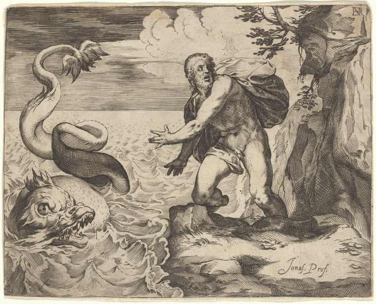 Art Print : The Prophet Jonas, 1501-1600 - Vintage Wall Art