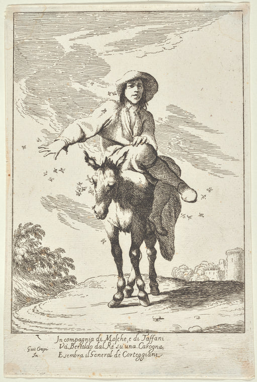 Art Print : Bertoldo Putting The Jailor into The Sack, 1701-1800 - Vintage Wall Art