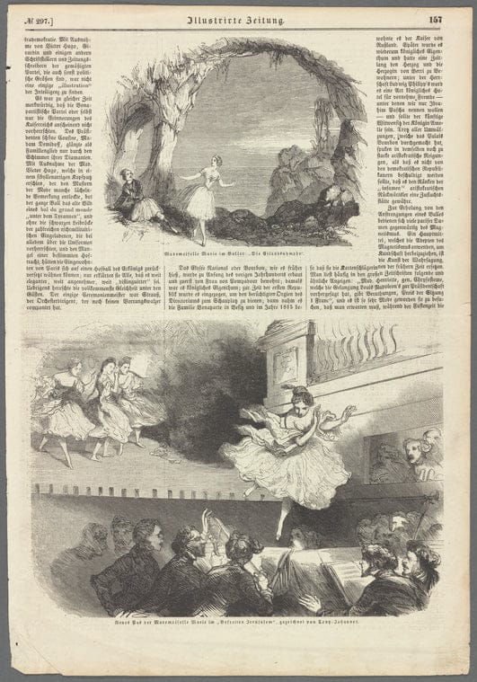 Art Print : Dancers' Accidents, 1803 - Vintage Wall Art