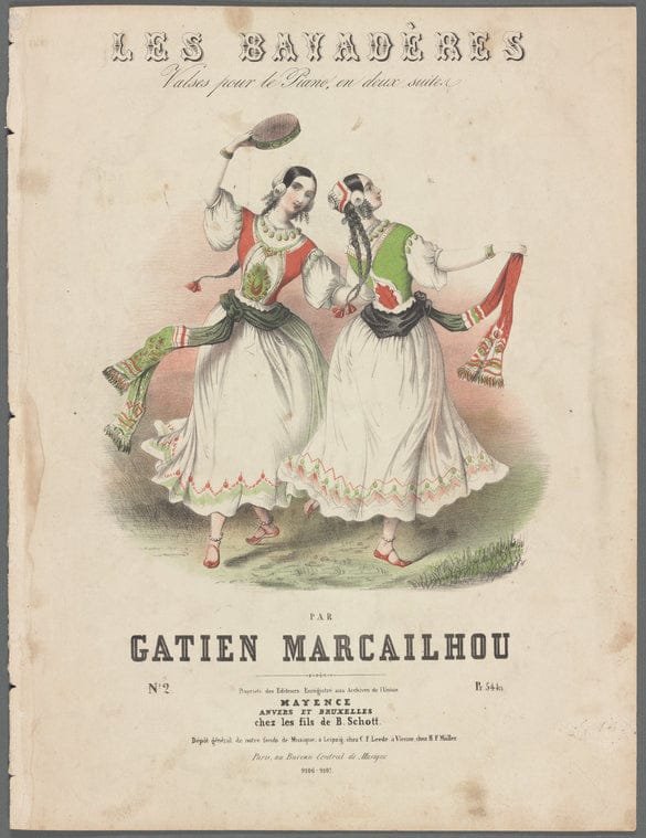 Art Print : Les bayaderes, 1807 - Vintage Wall Art
