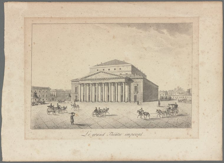Art Print : Le Grand Theatre Imperial, 1817 - Vintage Wall Art