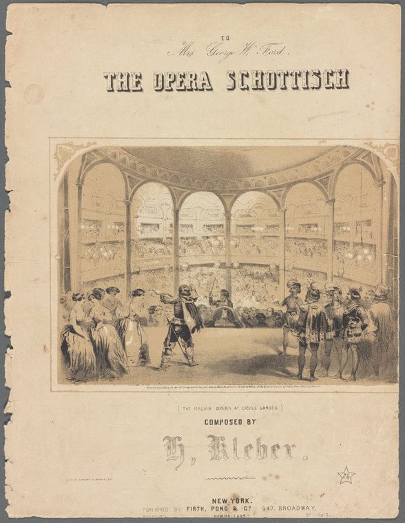 Art Print : The Opera schottisch, 1816 - Vintage Wall Art